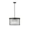 Z-Lite Carnaby Pendant, 5-Light, 18.25 In.W x 11.25 In.H, Matte Black/Clear Ribbed 7504P18-MB - alternate 1